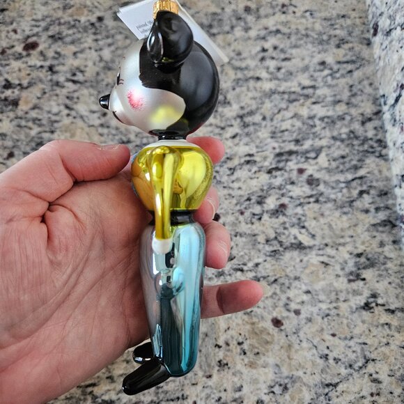 RARE VINTAGE CHRISTOPHER RADKO MICKEY MOUSE ITALIAN GLASS CHRISTMAS ORNAMENT - Picture 3 of 7